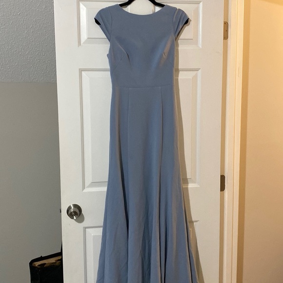 Cap sleeve blue dress - Picture 2 of 5